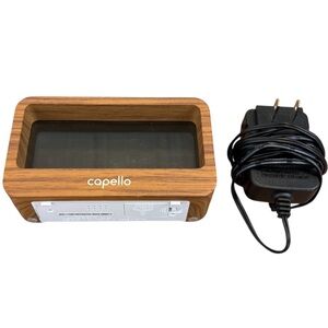 Capello Wooden Digital Alarm Clock with Power Cord